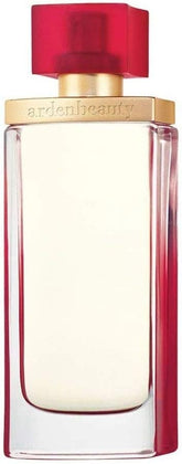 Elizabeth Arden Beauty perfume for women in a clear rectangular bottle with gold and red cap